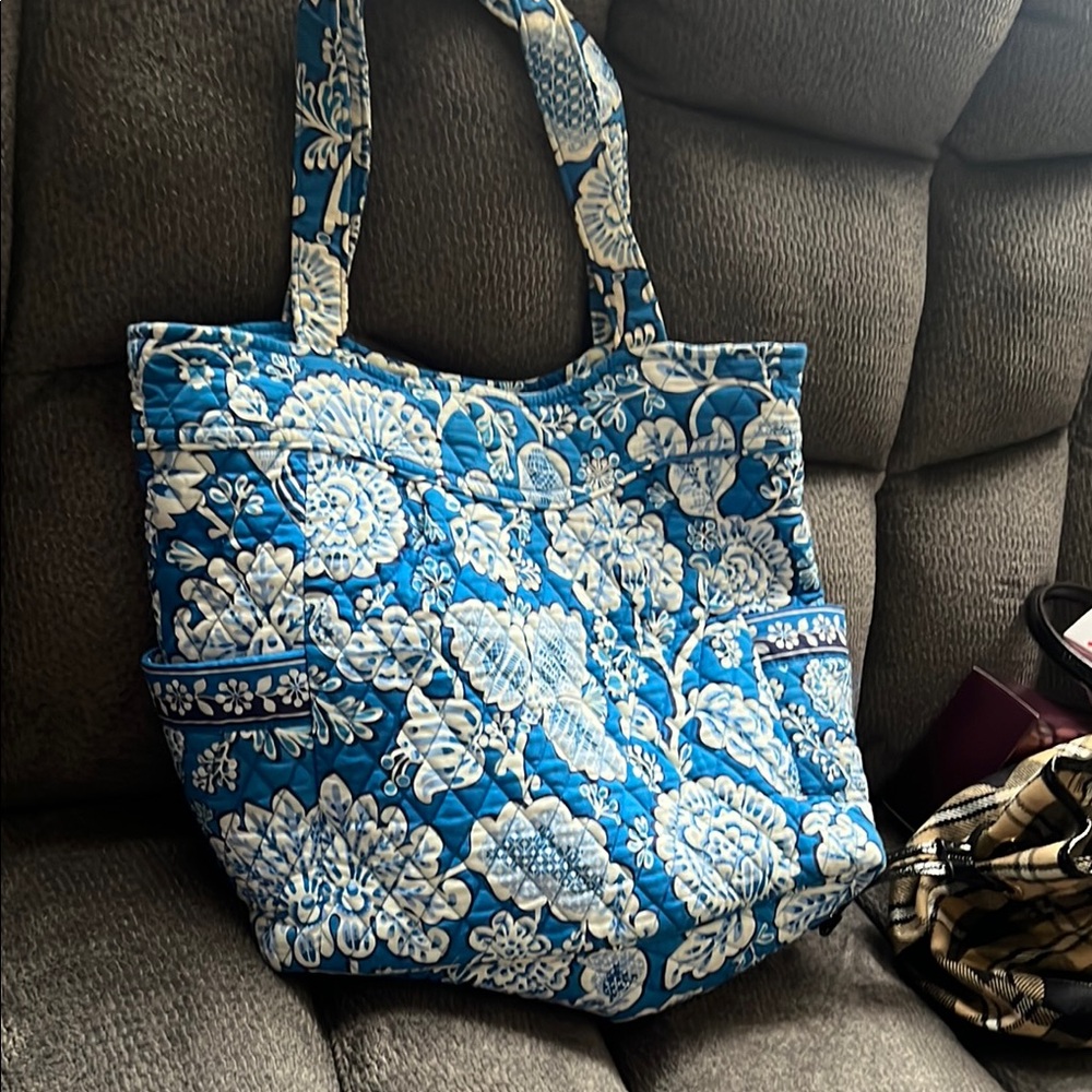 Vera Bradley Blue and White Paisley Tote Bag